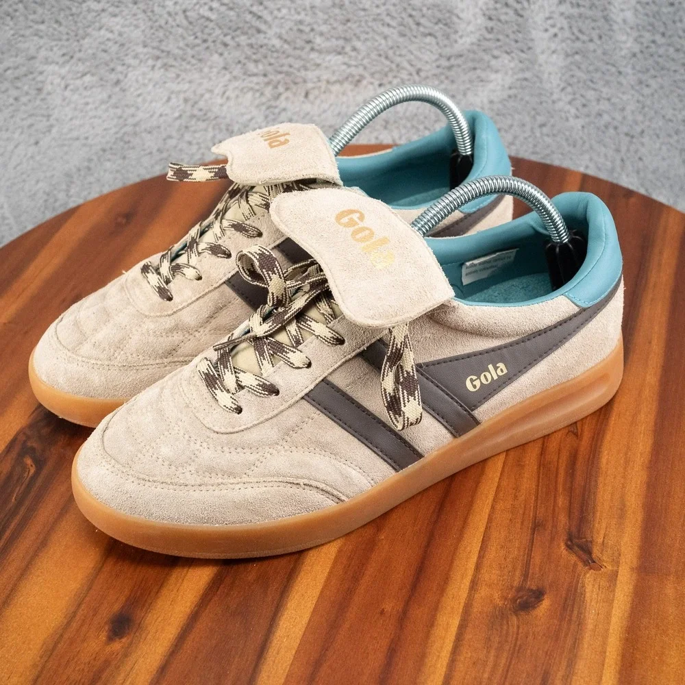 Gola Women's Size 10 Stadia 86 Bone/Mocha/Ocean/Gum Sneakers CLB787CT